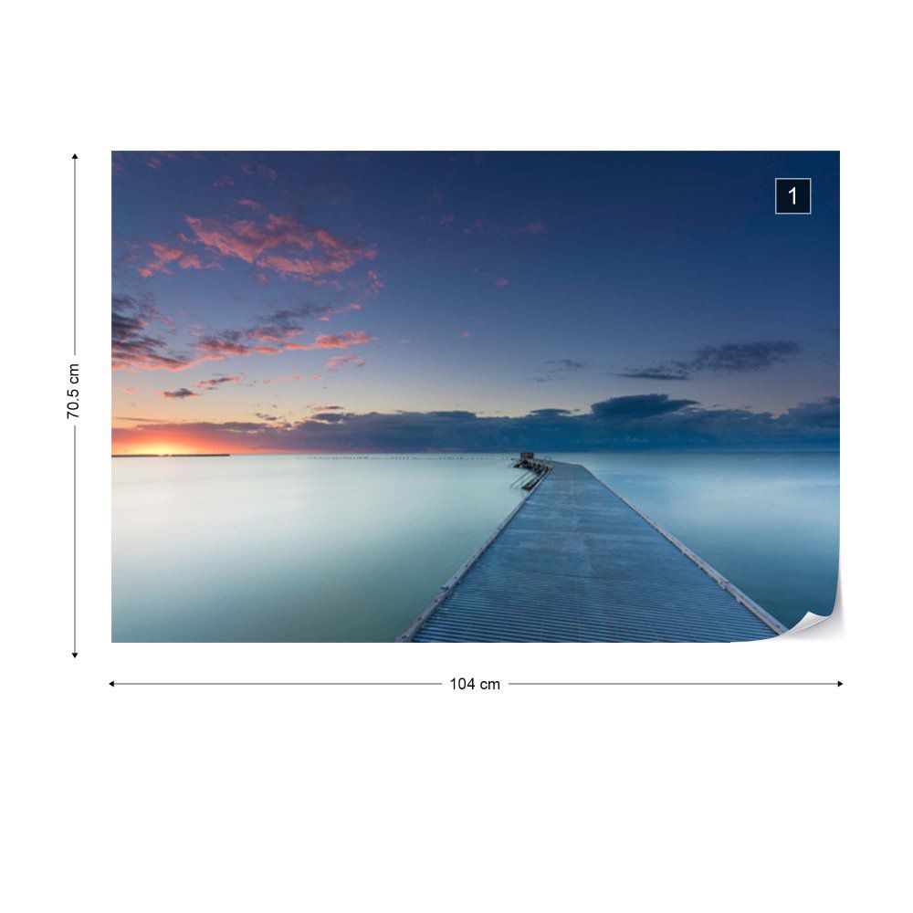 Fototapeta GLIX - Sunset From The Pier + lepidlo ZDARMA Vliesová tapeta  - 104x70 cm - GLIX DECO s.r.o.