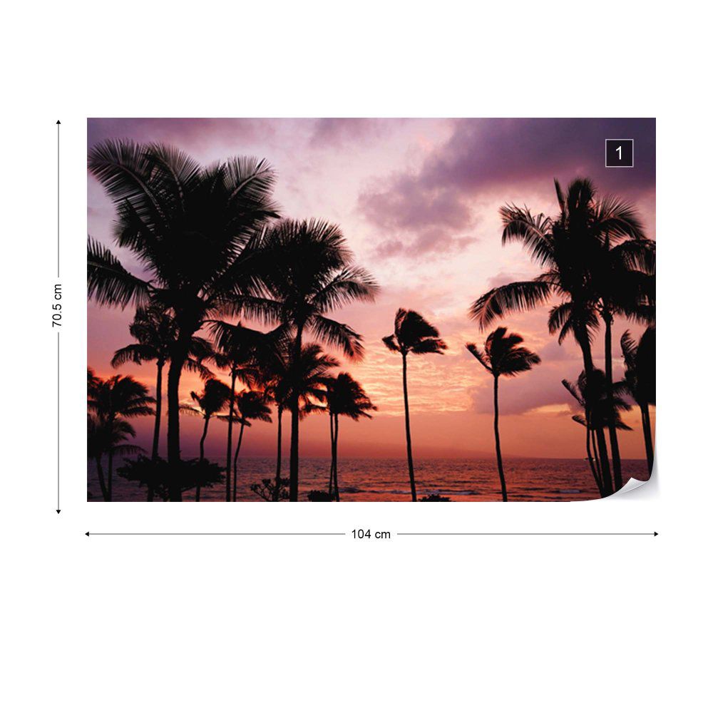 Fototapeta GLIX - Sunset Palms + lepidlo ZDARMA Vliesová tapeta  - 104x70 cm - GLIX DECO s.r.o.