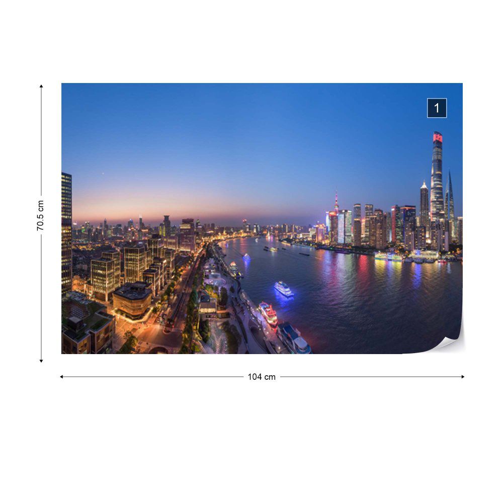 Fototapeta GLIX - The Blue Hour In Shanghai + lepidlo ZDARMA Vliesová tapeta  - 104x70 cm - GLIX DECO s.r.o.