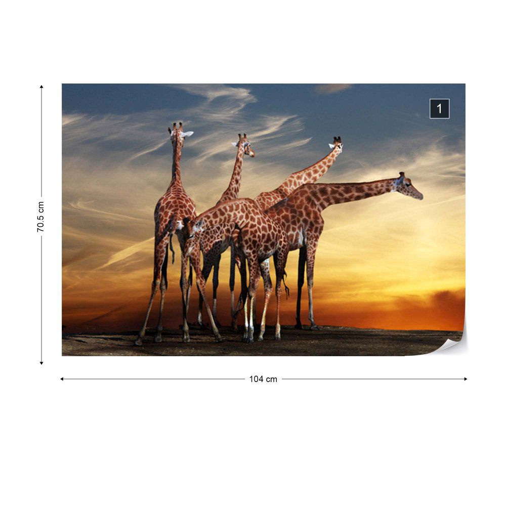 Fototapeta GLIX - The Giraffes + lepidlo ZDARMA Vliesová tapeta  - 104x70 cm - GLIX DECO s.r.o.