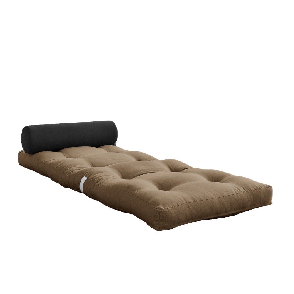 Šedohnědá futonová matrace 70x200 cm Wrap Mocca/Dark Grey – Karup Design - Bonami.cz