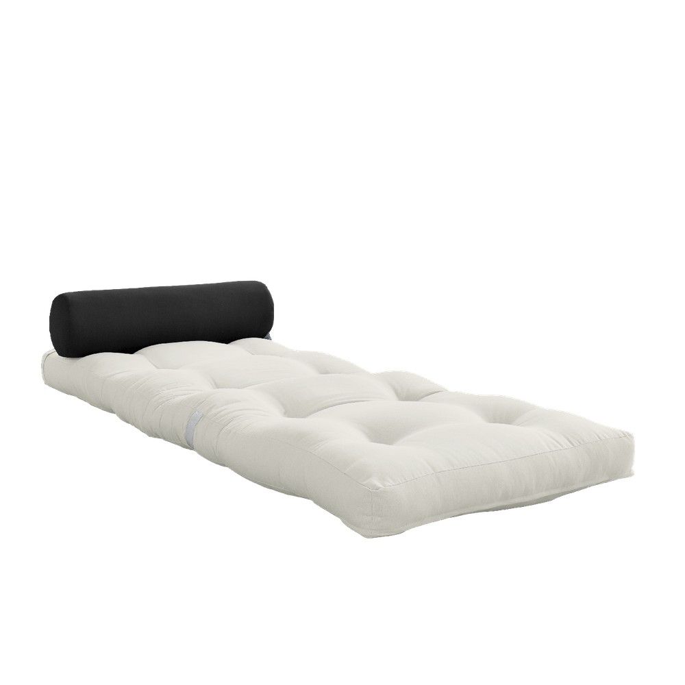 Bílošedá futonová matrace 70x200 cm Wrap Natural/Dark Grey – Karup Design - Bonami.cz