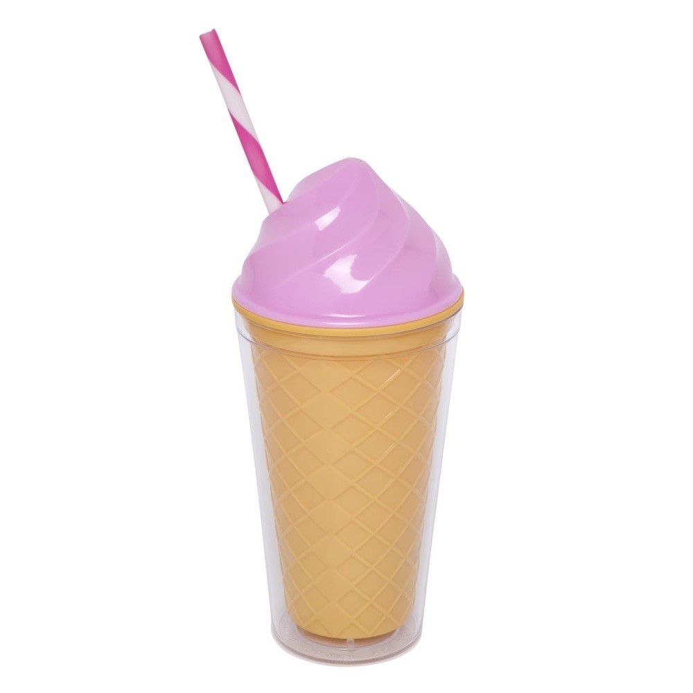 Růžový dvoustěnný kelímek Sunnylife Ice Cream, 470 ml - Bonami.cz