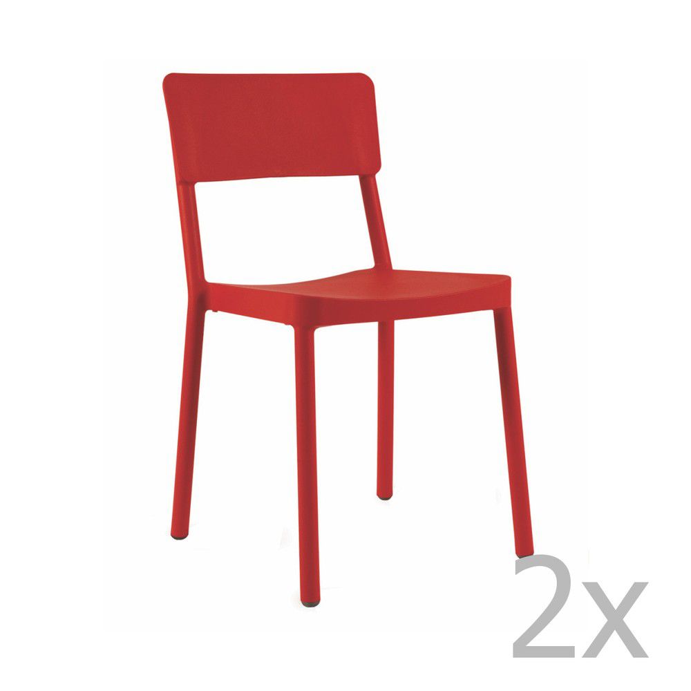 Jídelní židle Lisboa červená  - 96design.cz