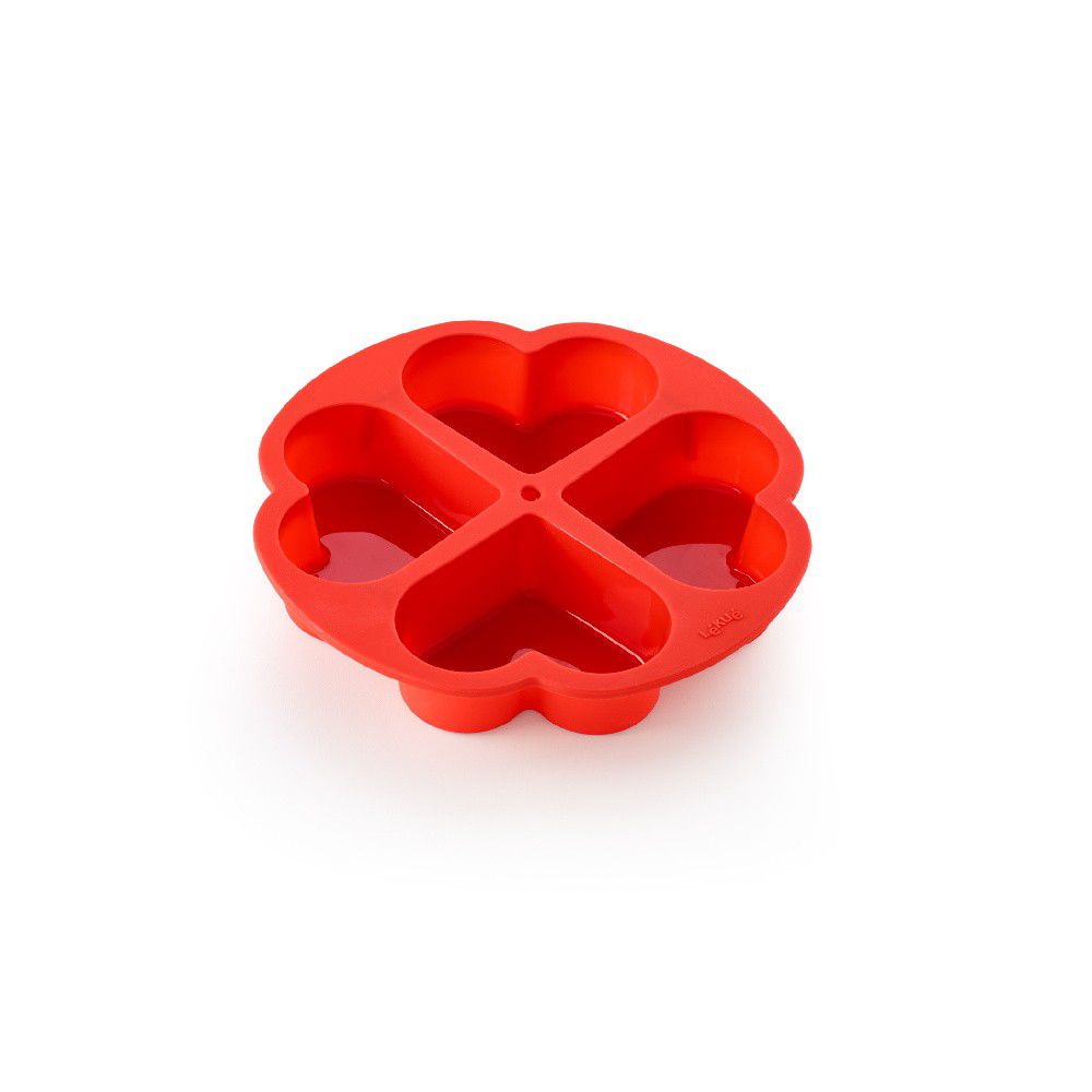Červená silikonová dělící forma na dort ve tvaru srdce Lékué, ⌀ 25 cm - Bonami.cz