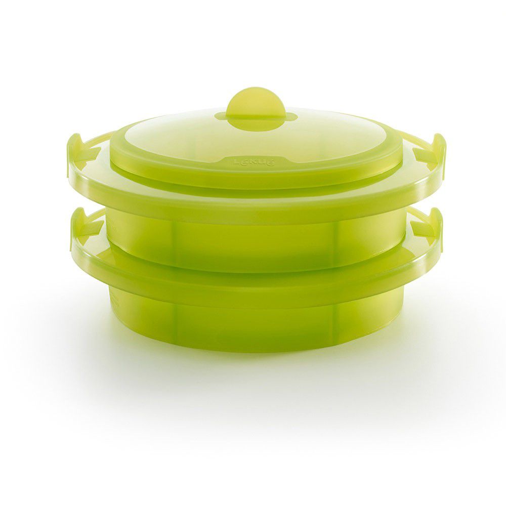 Zelená silikonová nádoba na vaření v páře Lékué Steamer XL, ⌀ 27,5 cm - Bonami.cz