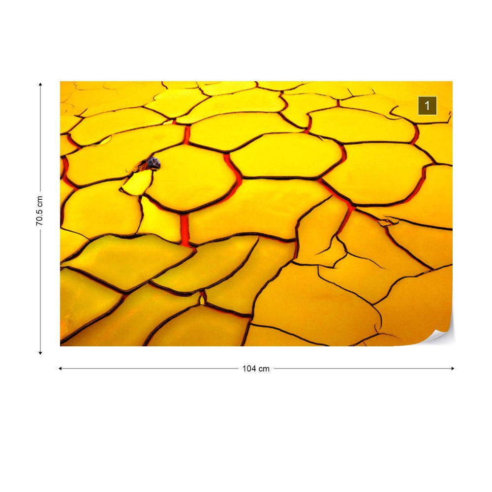 Fototapeta GLIX - Yellow Ground, Red Heart + lepidlo ZDARMA Vliesová tapeta  - 104x70 cm - GLIX DECO s.r.o.