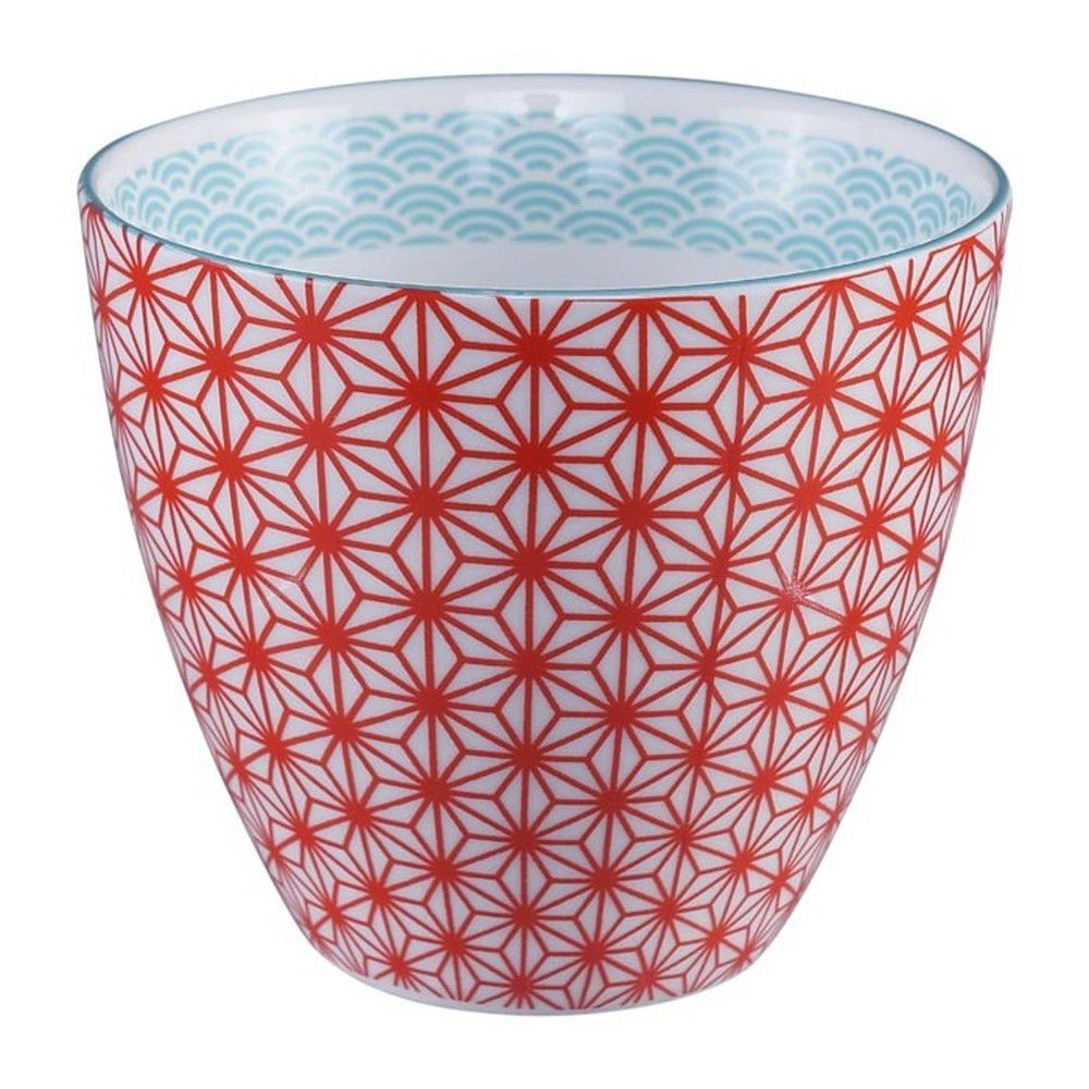 Červeno-bílý hrnek na čaj Tokyo Design Studio Star/Wave, 350 ml - Bonami.cz