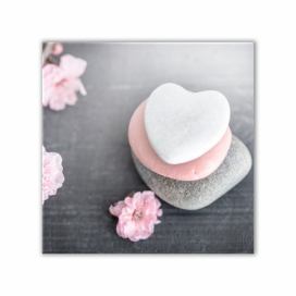 Obraz Styler Glasspik Spa & Zen Heart Stone, 30 x 30 cm