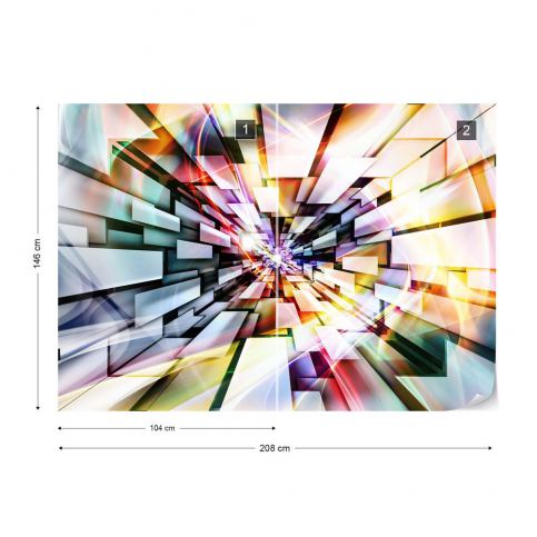 GLIX Fototapeta - 3D Abstract Design Multicoloured IV.d-abstract-design-multicoloured Vliesová - GLIX DECO s.r.o.