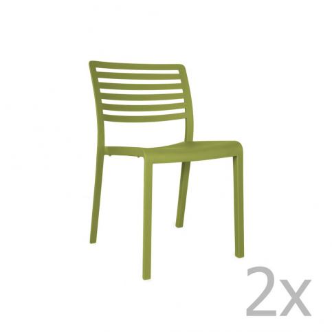 Sada 2 zelených zahradních židlí Resol Lama - Bonami.cz