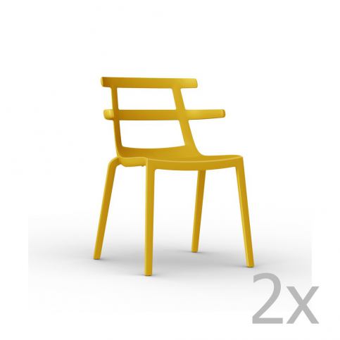 Sada 2 žlutých zahradních židlí Resol Tokyo - Bonami.cz