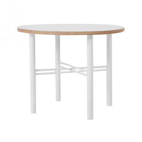 Konferenční stolek Shyam Ø 60 cm, bílá - Designovynabytek.cz