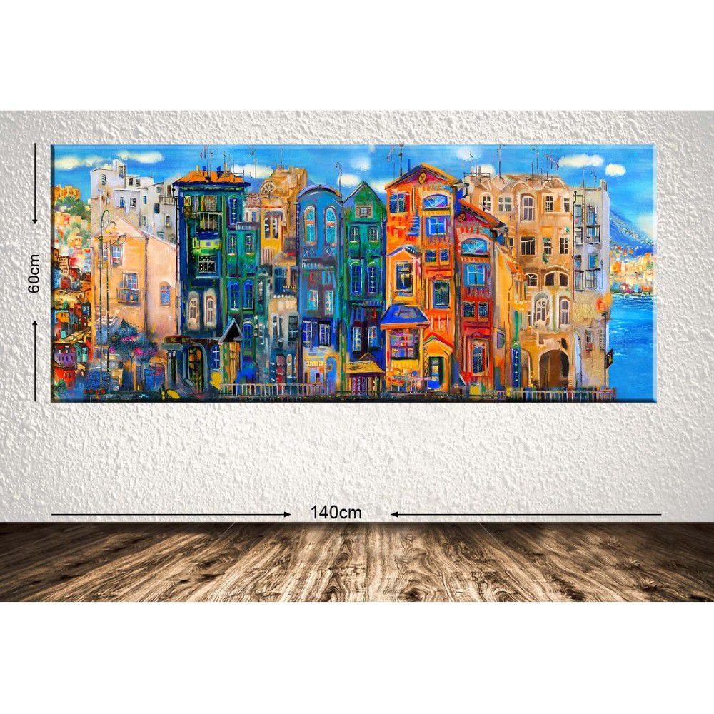 Obraz Tablo Center Colorful Houses, 140 x 60 cm - Bonami.cz