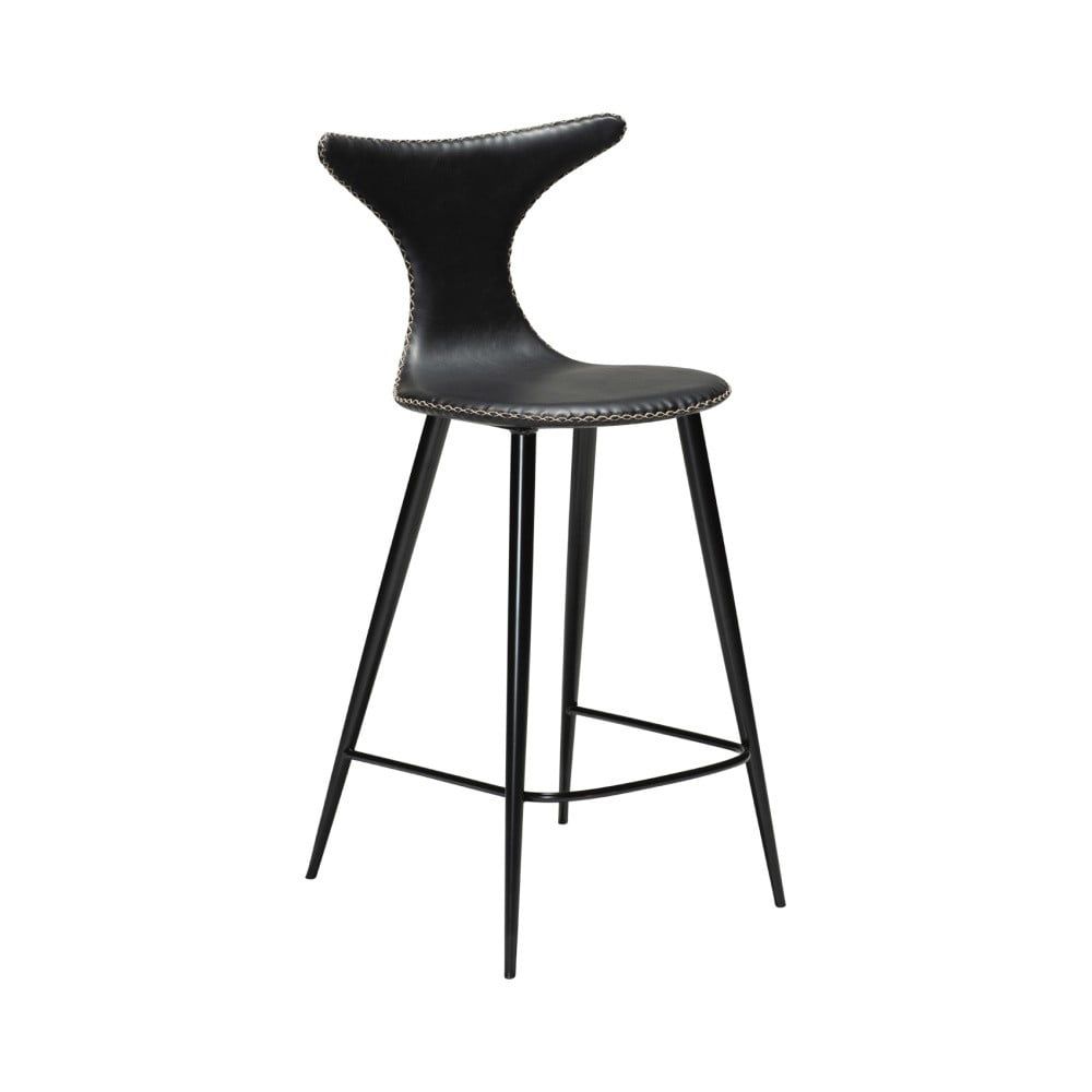 Černá barová židle z eko kůže DAN–FORM Denmark Dolphin, výška 97 cm - Bonami.cz