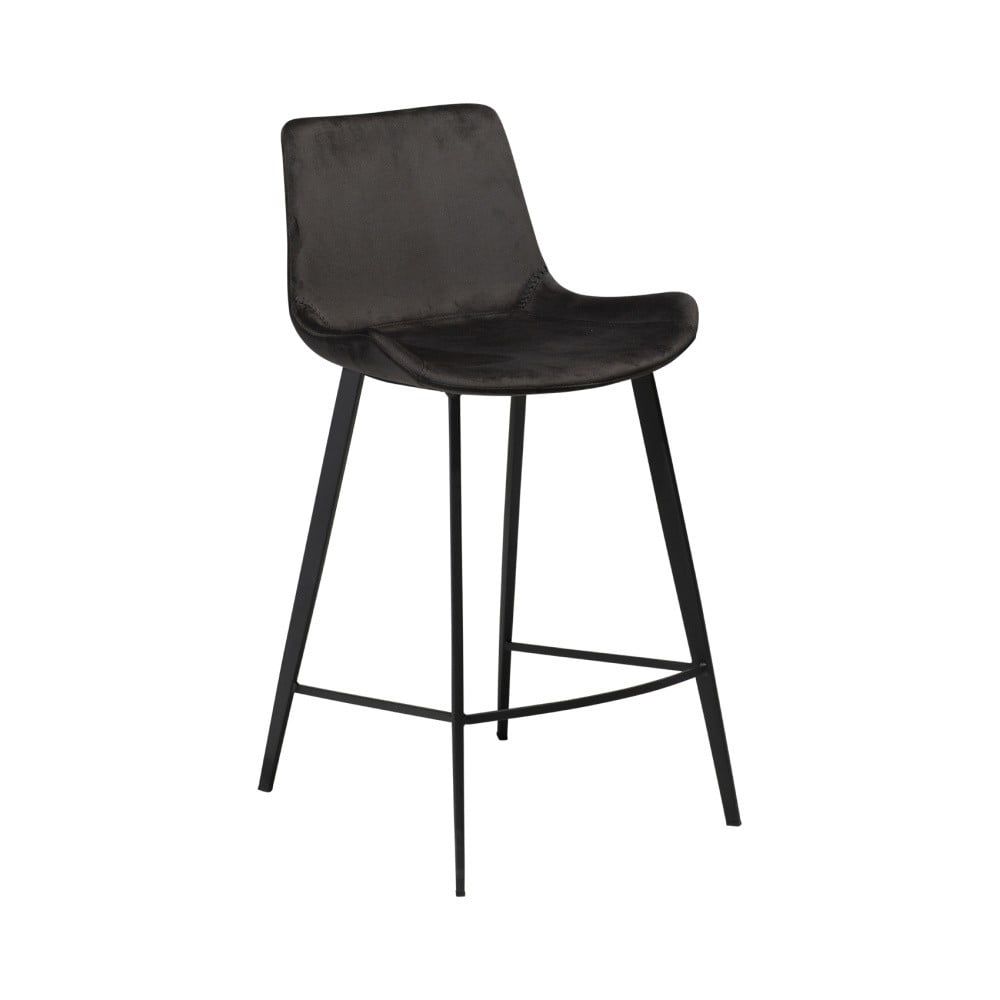Černá barová židle DAN–FORM Denmark Hype Velvet, výška 91 cm - Bonami.cz