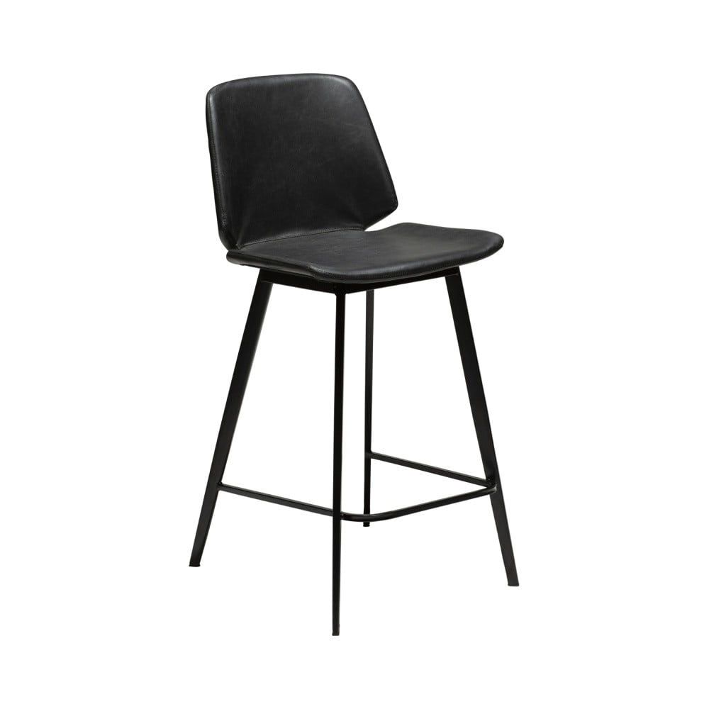 Černá barová židle z eko kůže DAN–FORM Denmark Swing, výška 94 cm - Bonami.cz