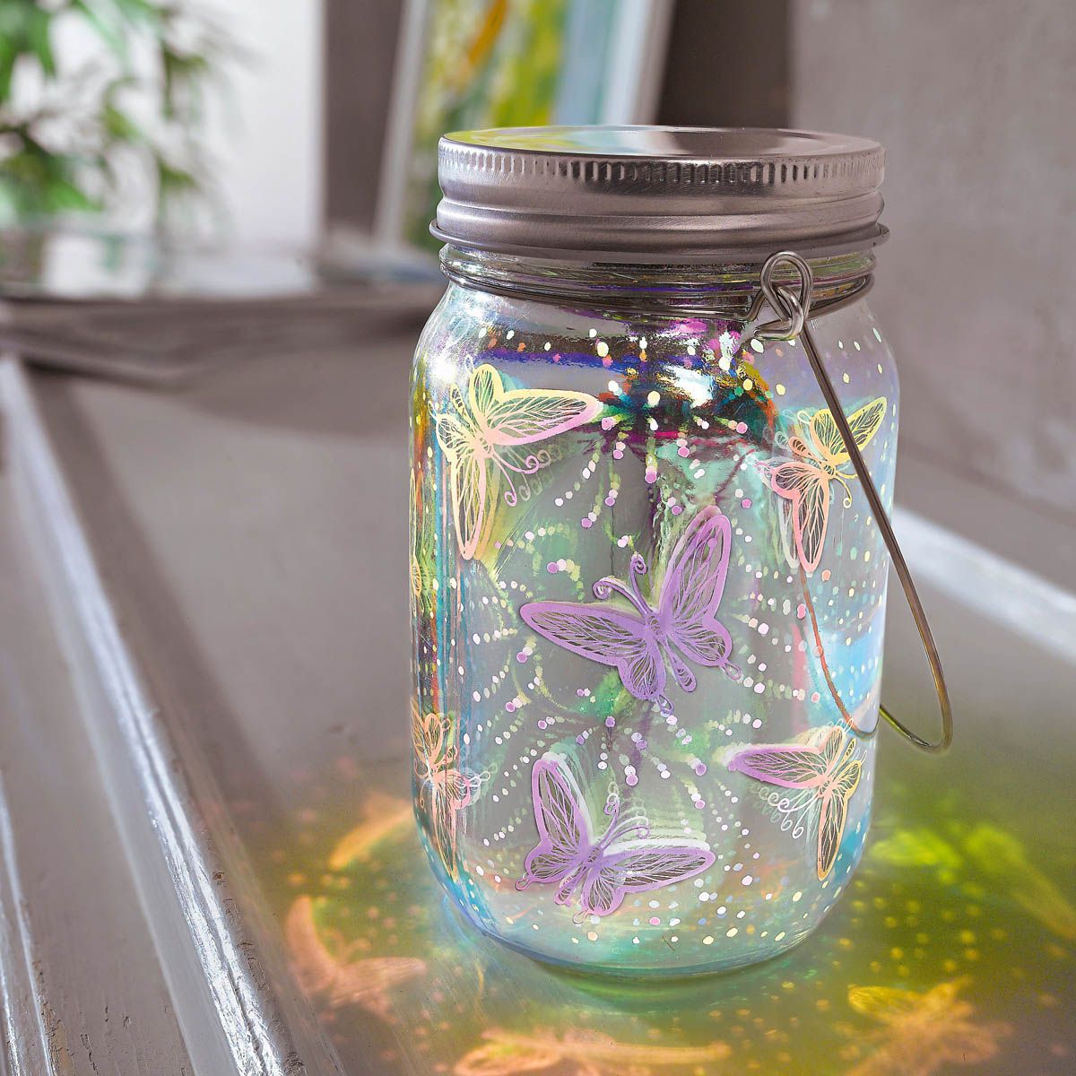 Weltbild LED sklenice Motýli - Velký Košík