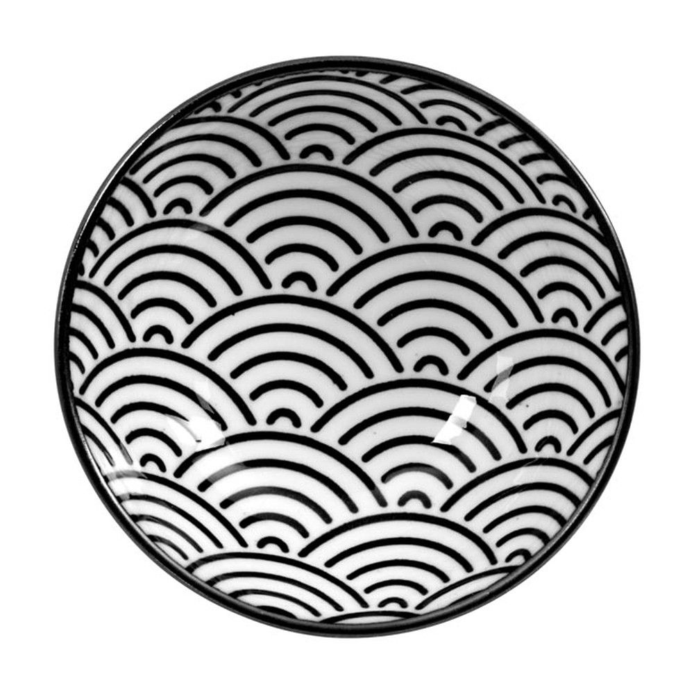 Černo-bílý talíř Tokyo Design Studio Nippon Wave, ø 9,5 cm - Bonami.cz