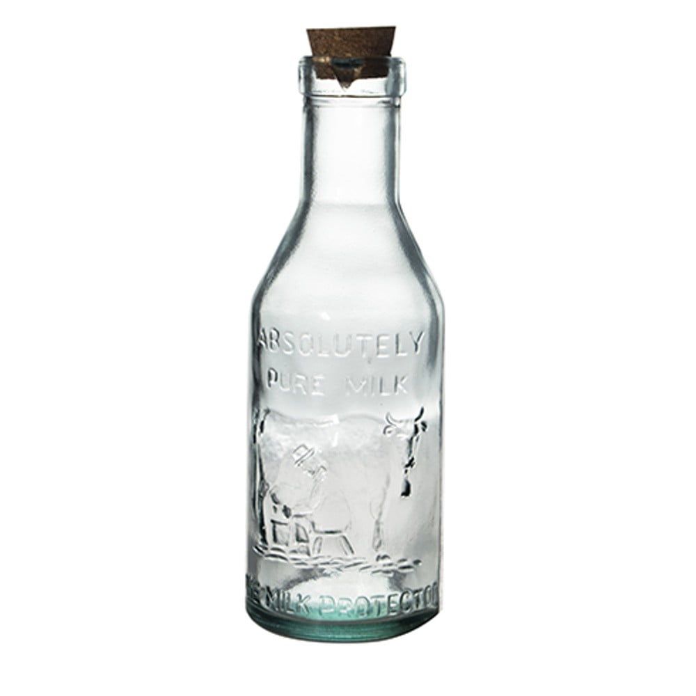 Skleněná láhev z recyklovaného skla na mléko Ego Dekor Farma, 1 litr - Bonami.cz