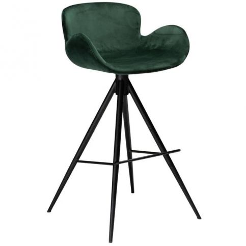 Barová židle DanForm Gaia 98 cm, samet, zelená - Designovynabytek.cz