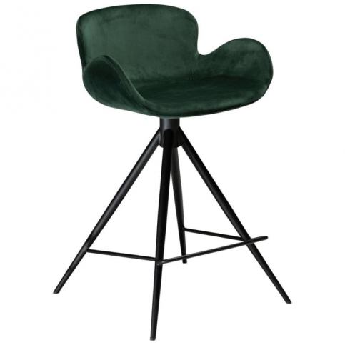 Barová židle DanForm Gaia 87 cm, samet, zelená - Designovynabytek.cz