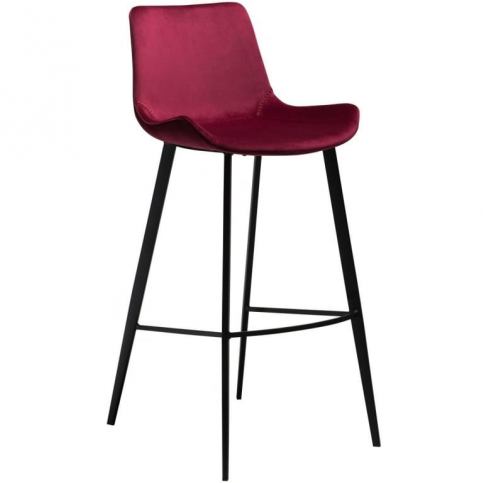 Barová židle DanForm Hype 102 cm, samet, rubínová - Designovynabytek.cz