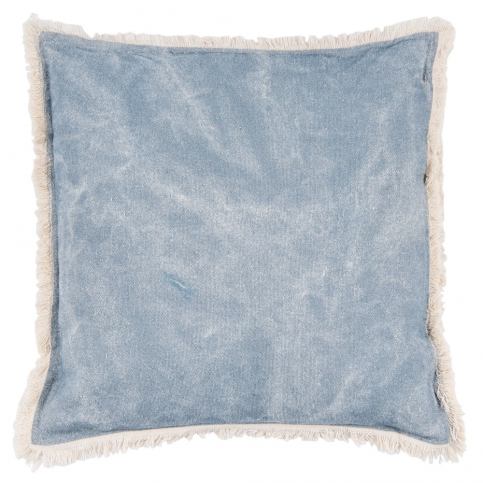 Modrý polštář Clayre & Eef Velvet, 45 x 45 cm - Bonami.cz