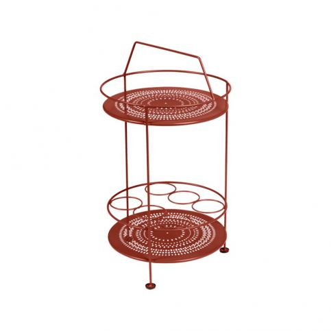 Červený zahradní barový stolek Fermob Montmartre, ⌀ 40 cm - Bonami.cz