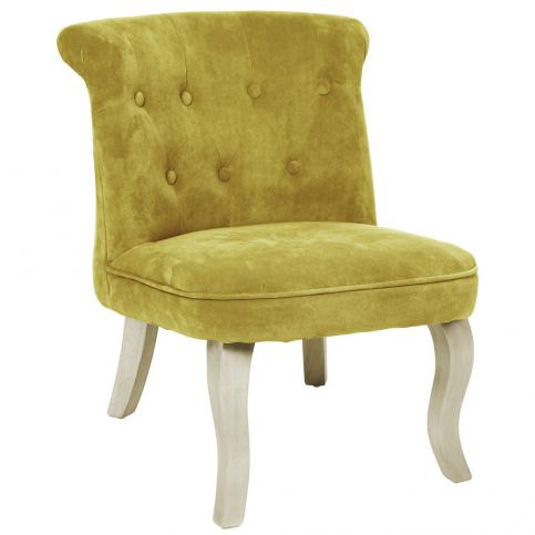 Atmosphera Créateur d\'intérieur Čalouněné křeslo žluté barvy, židle křeslo, malé - EMAKO.CZ s.r.o.