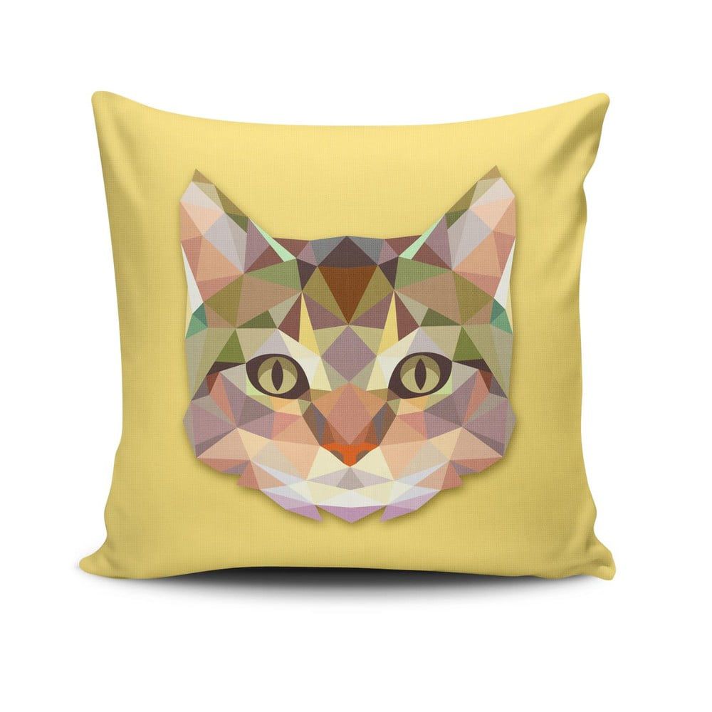 Povlak na polštář s příměsí bavlny Cushion Love Cat, 45 x 45 cm - Bonami.cz
