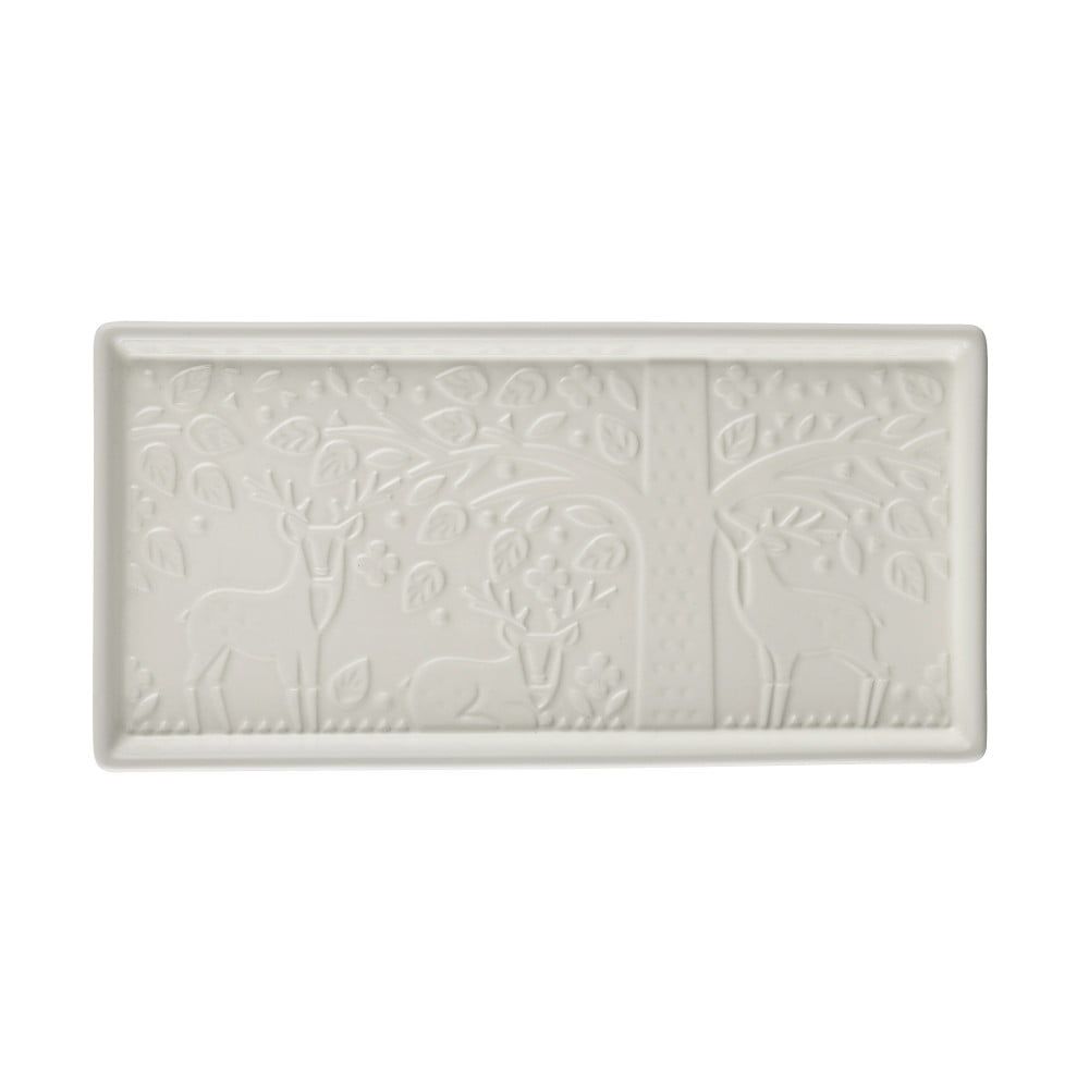 Bílý kameninový servírovací tác Mason Cash In the Forest, 30 x 15 cm - Bonami.cz