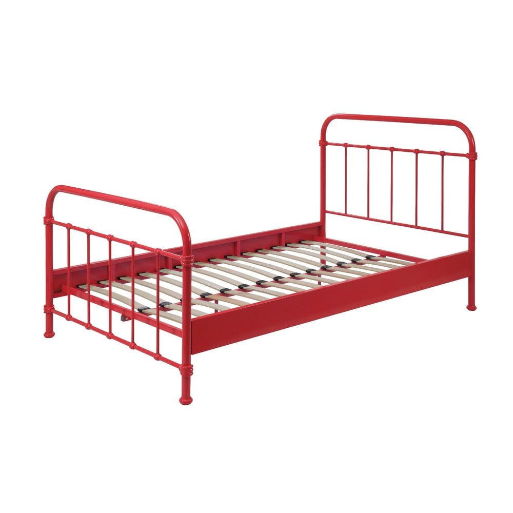 Červená kovová dětská postel Vipack New York, 120 x 200 cm - Bonami.cz