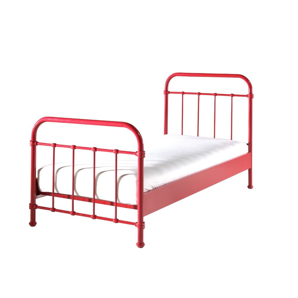 Červená kovová dětská postel Vipack New York, 90 x 200 cm - Bonami.cz