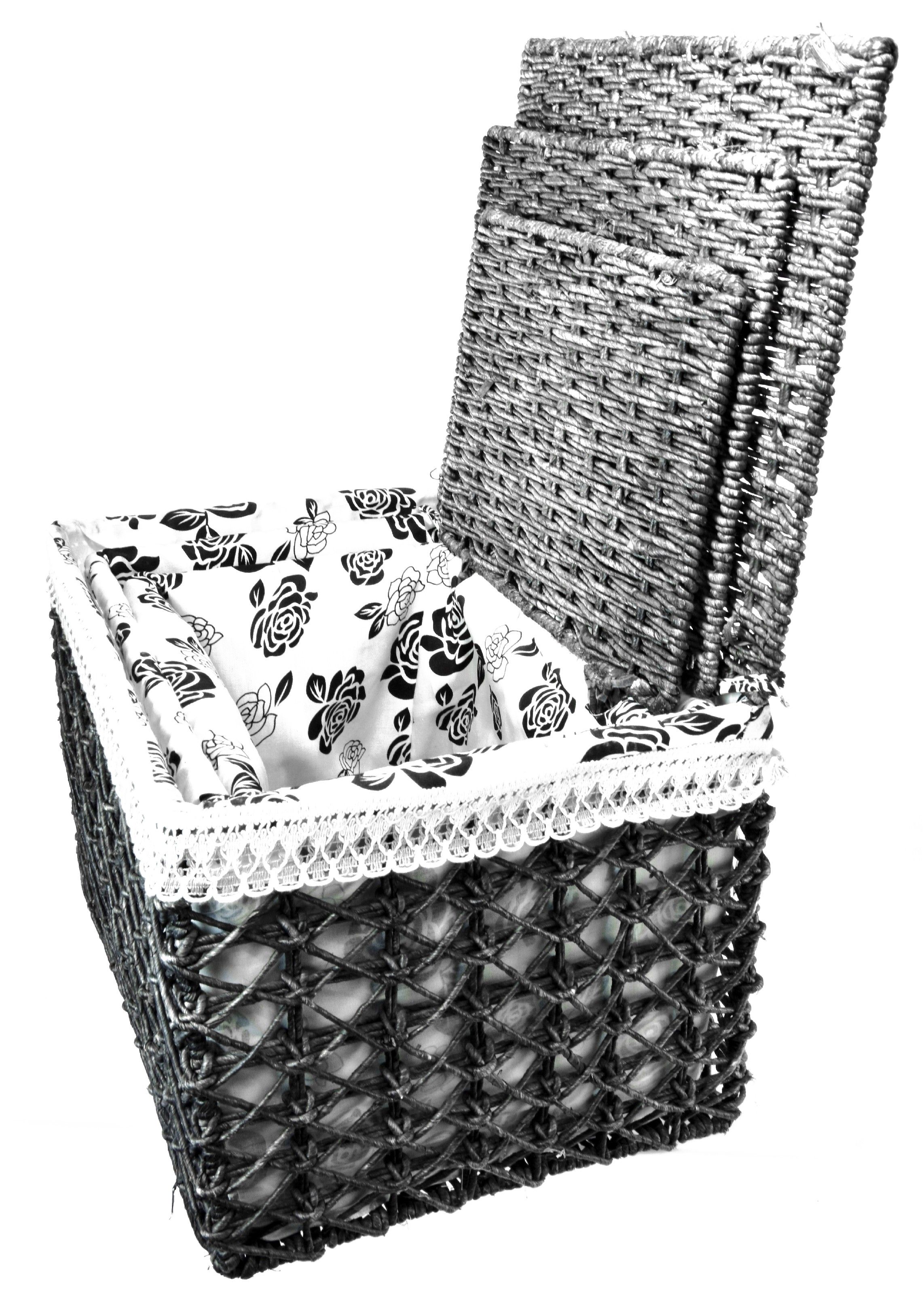 Vingo Úložný box s víkem černý Rozměry (cm): 50x38, v. 36 - Vingo