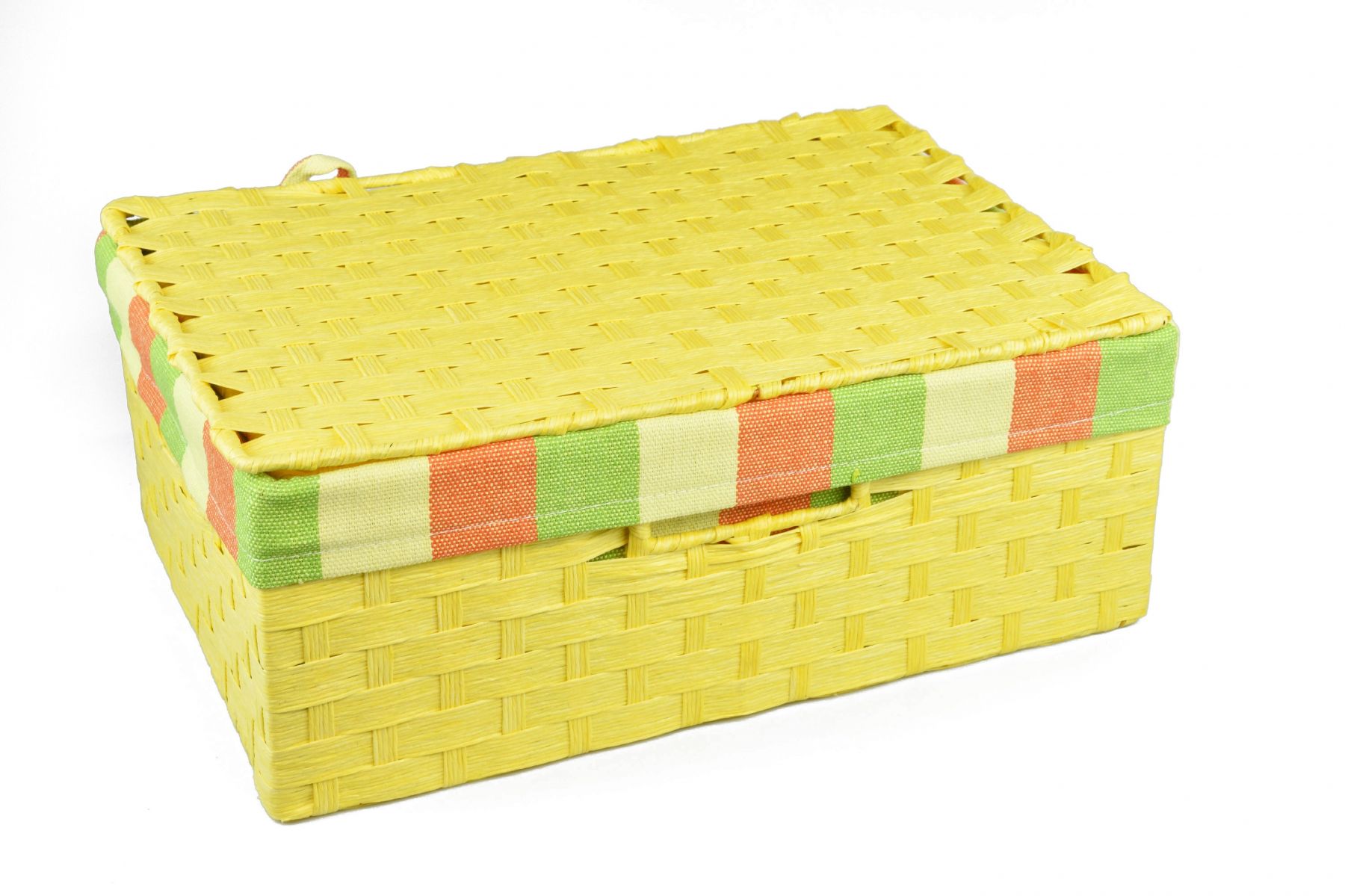 Vingo Úložný box s víkem žlutý Rozměry (cm): 40x27, v. 15 - Vingo