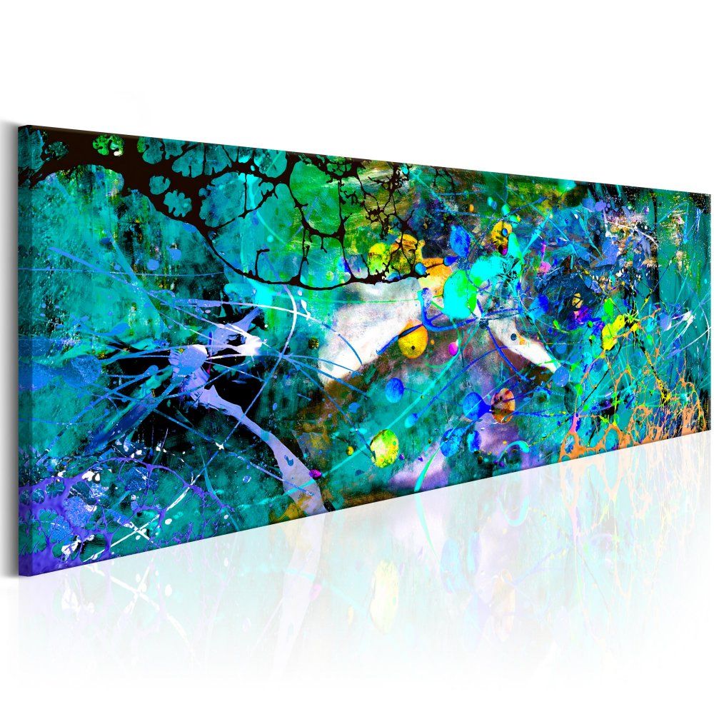Obraz na plátně Bimago - Sapphire Jungle 150x50 cm - GLIX DECO s.r.o.