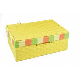 Vingo Úložný box s víkem žlutý Rozměry (cm): 40x27, v. 15