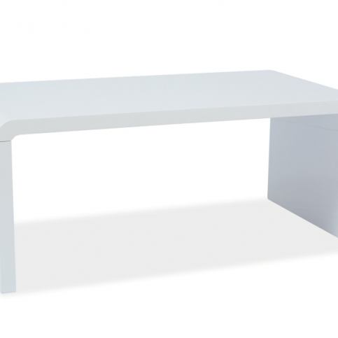 Konferenční stolek AIM, 45x60x100, bílá lesk - VÝPRODEJ Č. 1078 - Expedo s.r.o.