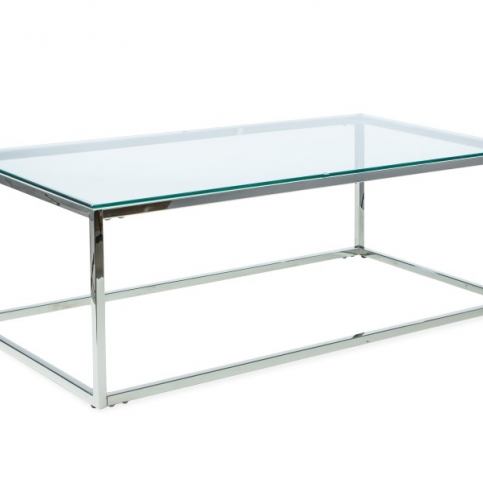 Konferenční stolek VAYNE I, 40x60x120, sklo/chrom - VÝPRODEJ Č. 1079 - Expedo s.r.o.