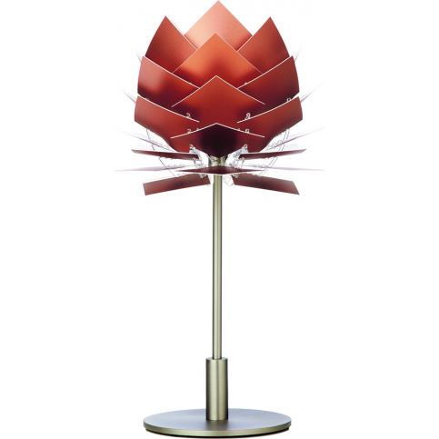 DybergLarsen Originální stolní lampa, výška 37 cm, měďená podnož, červené listy, - M DUM.cz