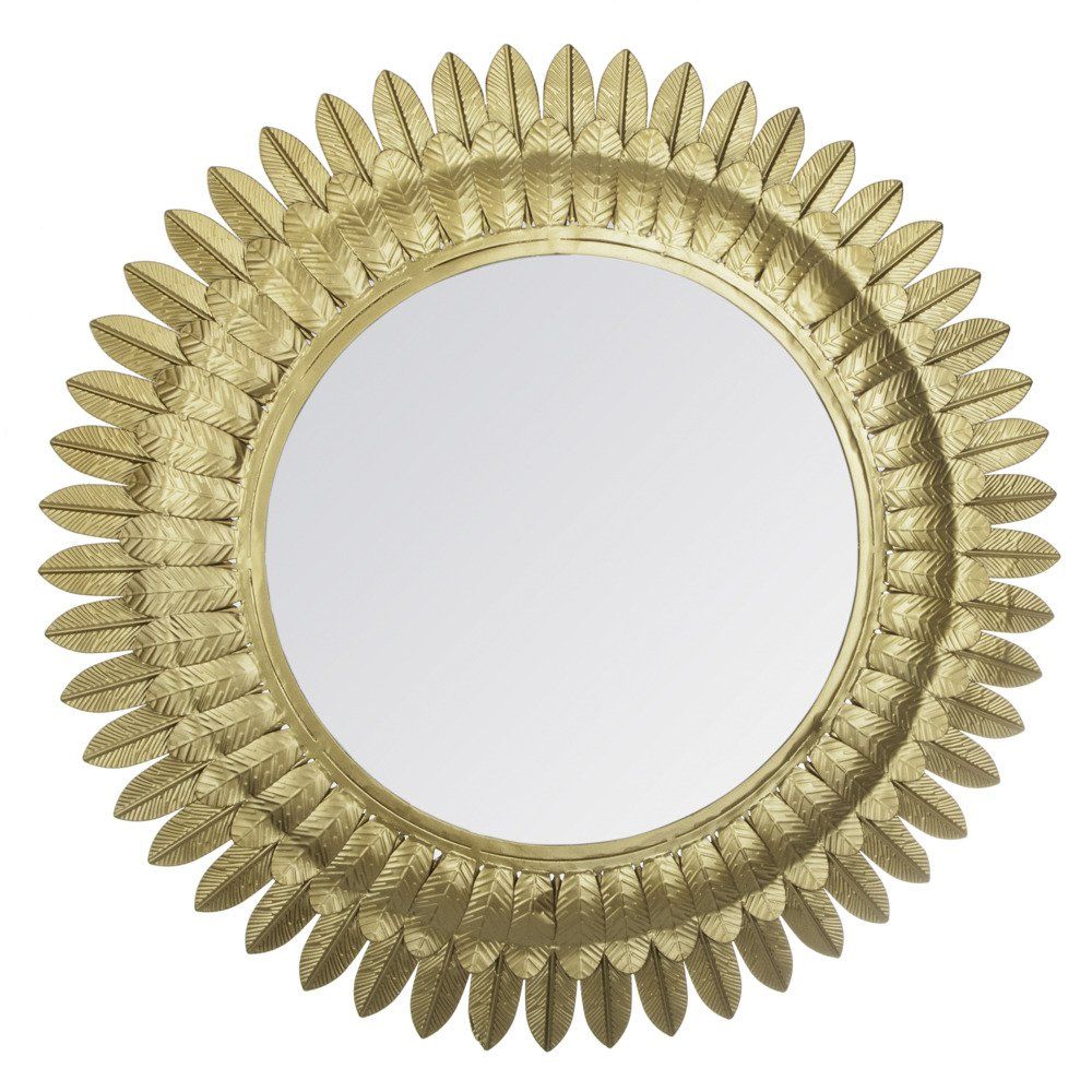 Atmosphera Zrcadlo na zeď ve zlatém rámu v glamour stylu, průměr 70 cm - EDAXO.CZ s.r.o.