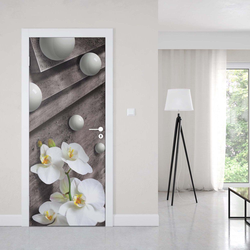 GLIX Fototapeta na dveře - Adult Mural Wallpaper Modern Modern Flowers, Nature, and Swirls | 91x211 cm - GLIX DECO s.r.o.