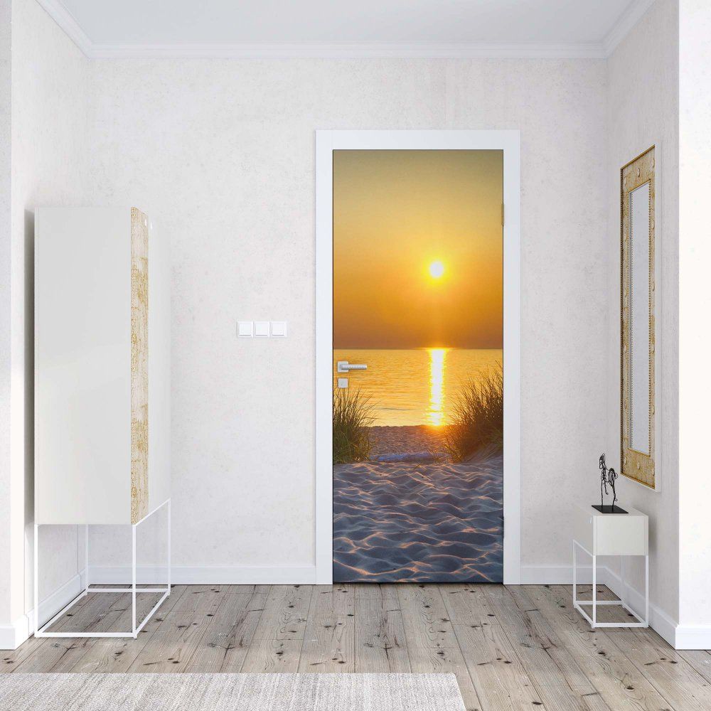 GLIX Fototapeta na dveře - Beach Sunset | 91x211 cm - GLIX DECO s.r.o.