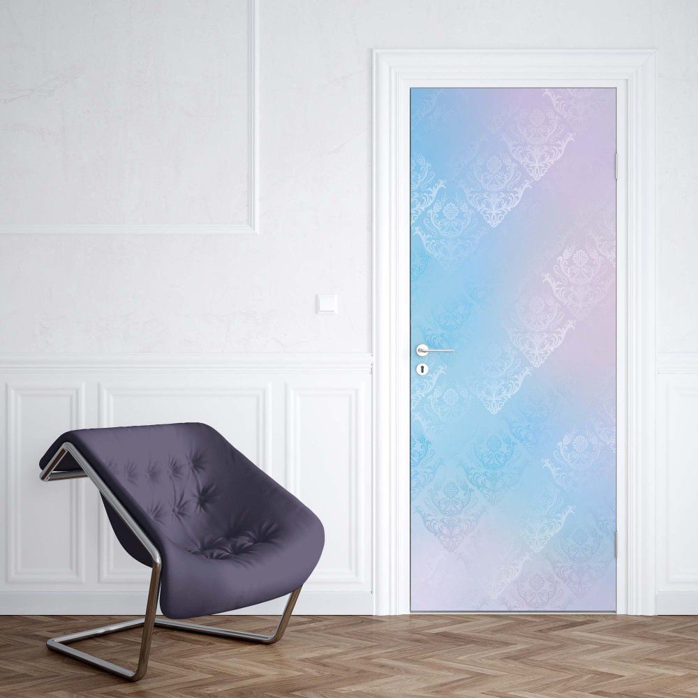 GLIX Fototapeta na dveře - Blue And Pink Abstract Texture | 91x211 cm - GLIX DECO s.r.o.