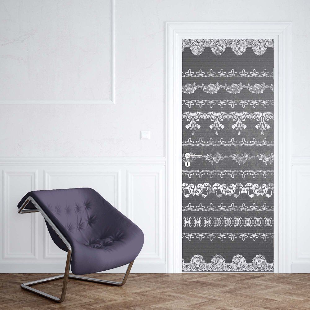 GLIX Fototapeta na dveře - Vintage Lace Pattern | 91x211 cm - GLIX DECO s.r.o.