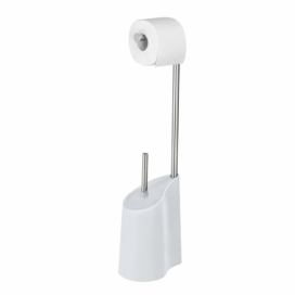 Toaletní kartáč HURBR s držákem na toaletní papír, bílý, WENKO