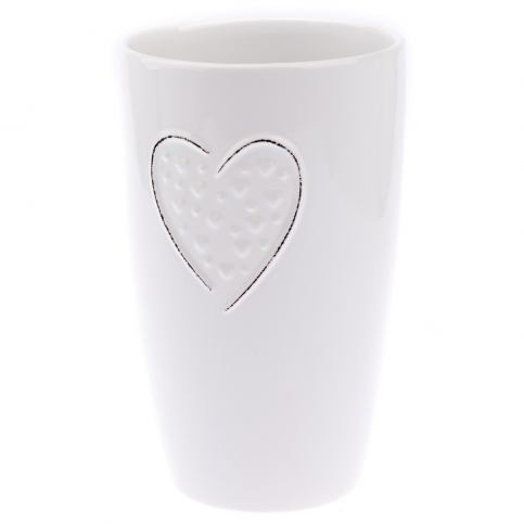 Keramická váza Little hearts bílá, 22 cm, 22 cm - 4home.cz