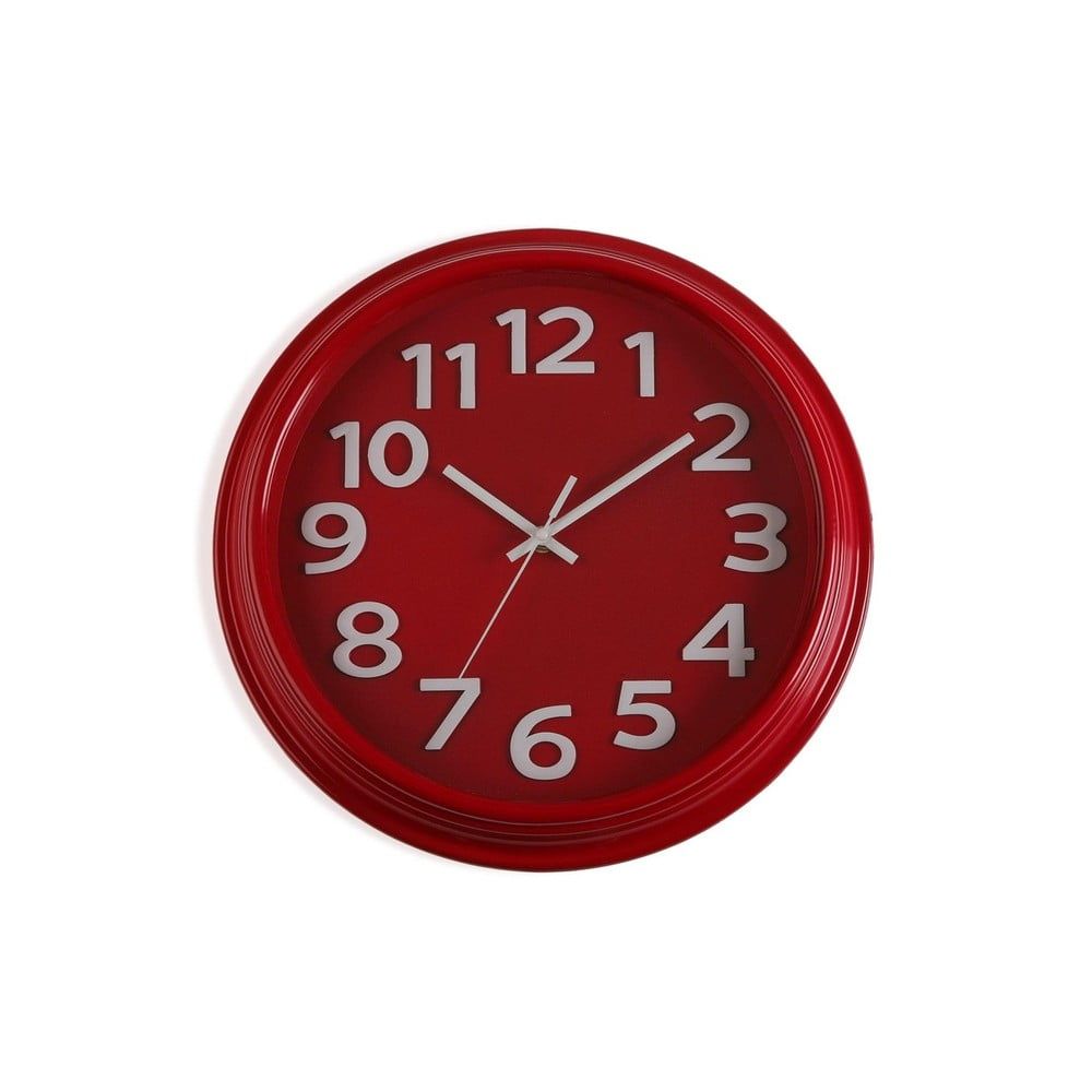 Červené nástěnné hodiny Versa In Time, ⌀ 32,7 cm - Bonami.cz