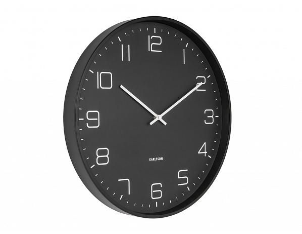 Černé nástěnné hodiny Karlsson Lofty, ø 40 cm - FORLIVING